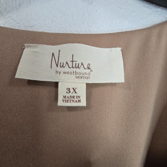 Nurture Westbound Plus Size 3X Faux Wrap Belt Dress Animal Print Velvet Burnout - Picture 8 of 16